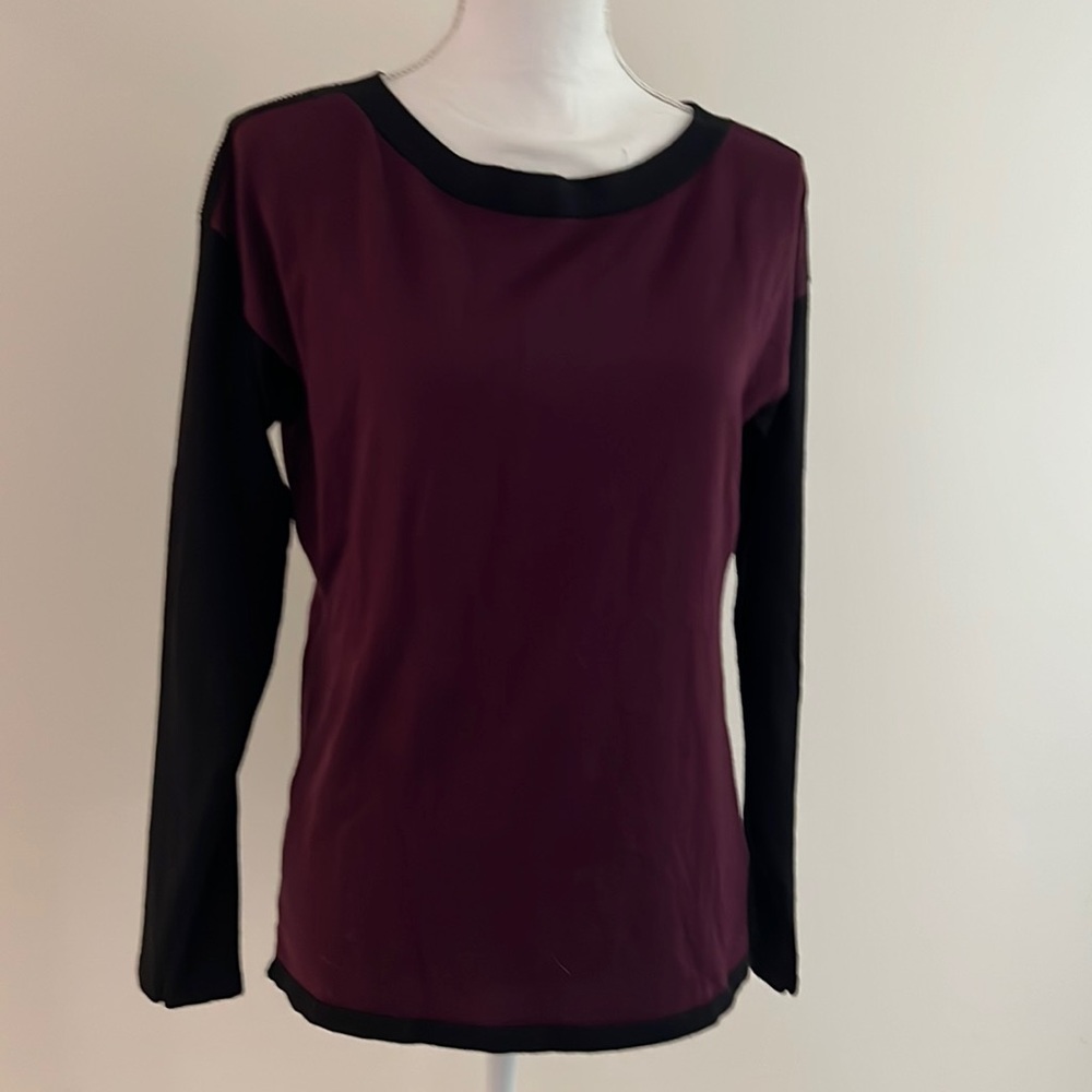 Maroon and black sweater
